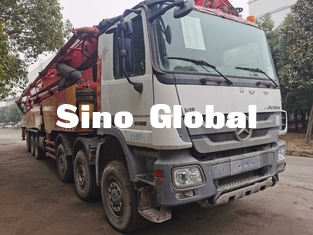 Xe bơm bê tông 12Mpa màu đỏ đã qua sử dụng Euro IV 72m 7 Đoạn tầm với thẳng đứng