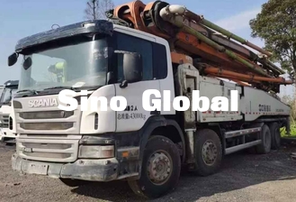 Xe tải bơm bê tông đã qua sử dụng Zoomlion 56 Mét với mô hình Scania