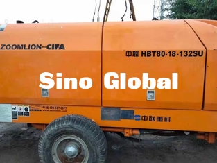 Máy bơm xe kéo bê tông được sử dụng điện Zoomlion 600L Công suất phễu