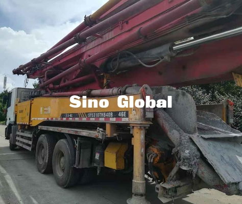 Xe tải bơm bê tông 12Mpa đã qua sử dụng Euro4 46m 4 Đoạn vươn thẳng đứng