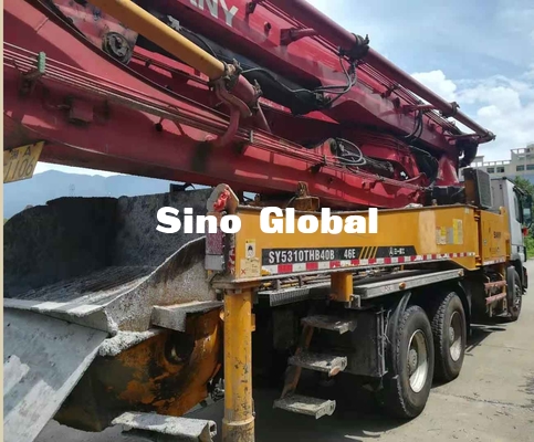 Xe tải bơm bê tông 12Mpa đã qua sử dụng Euro4 46m 4 Đoạn vươn thẳng đứng