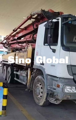 Xe bơm bê tông 37M đã qua sử dụng của thương hiệu Sany với 5 phần bùng nổ