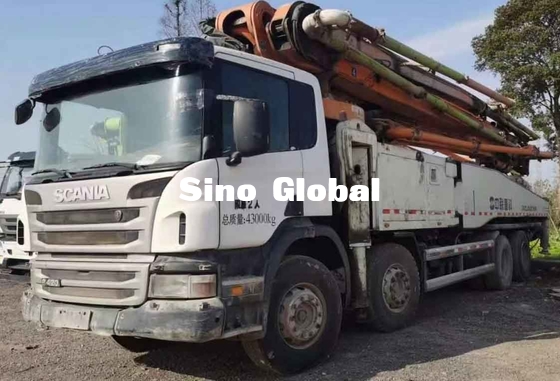 Xe tải bơm bê tông đã qua sử dụng Zoomlion 56 Mét với mô hình Scania