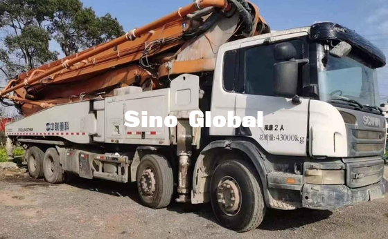 Xe tải bơm bê tông đã qua sử dụng Zoomlion 56 Mét với mô hình Scania