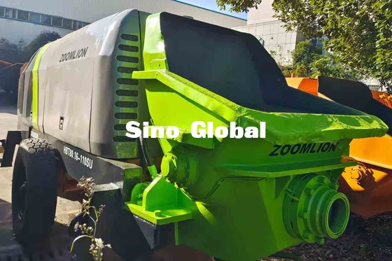 Máy bơm bê tông xe đầu kéo điện đã qua sử dụng Zoomlion 600L Công suất phễu