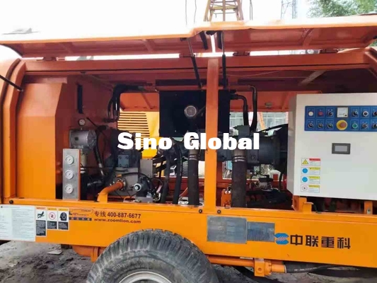 Máy bơm xe kéo bê tông được sử dụng điện Zoomlion 600L Công suất phễu