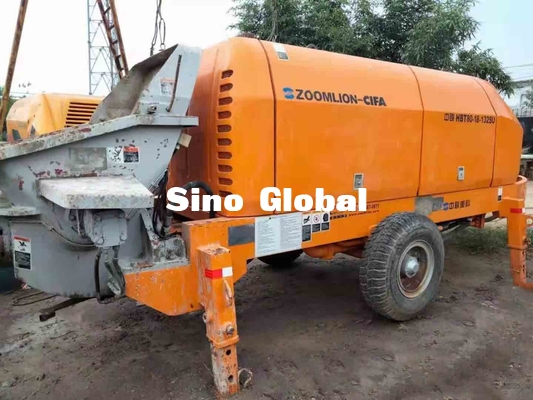 Máy bơm xe kéo bê tông được sử dụng điện Zoomlion 600L Công suất phễu