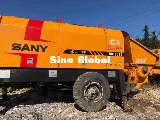 HBT6013 Máy bơm bê tông gắn trên xe kéo đã qua sử dụng Sany 90KW Loại van S