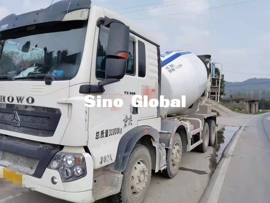 Xe trộn bê tông Howo cũ Loại diesel 10M³ 371HP Công suất