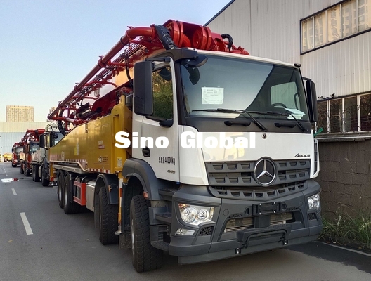 Máy bơm bê tông gắn trên xe tải Sany 47M mới với khung xe Benz